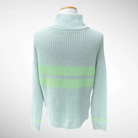 Lisa Todd High Life Half-Zip Long-Sleeve Sweater Back Stripes - Picture 3 of 12